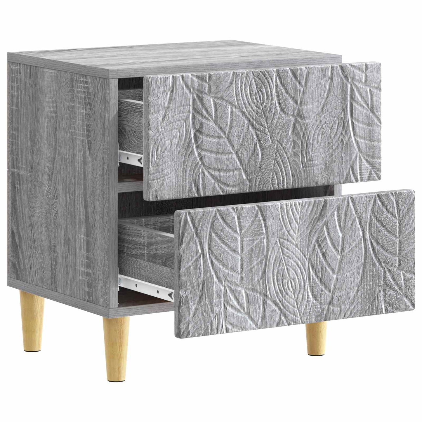 Sängbord 2 pcs Grå Sonoma 43 x 34,5 x 48 cm Konstruerat trä
