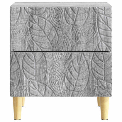 Sängbord 2 pcs Grå Sonoma 43 x 34,5 x 48 cm Konstruerat trä