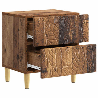 Sängbord 2 pcs Gammalt trä 43 x 34,5 x 48 cm Konstruerat trä