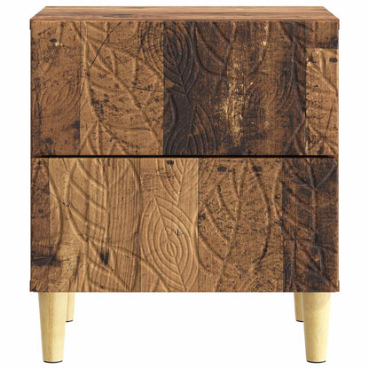 Sängbord 2 pcs Gammalt trä 43 x 34,5 x 48 cm Konstruerat trä