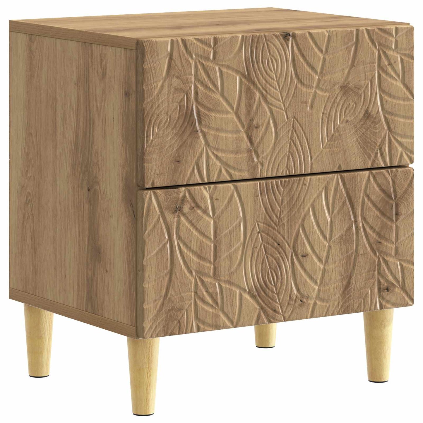 Sängbord 2 pcs Artisan-ek 43 x 34,5 x 48 cm Konstruerat trä