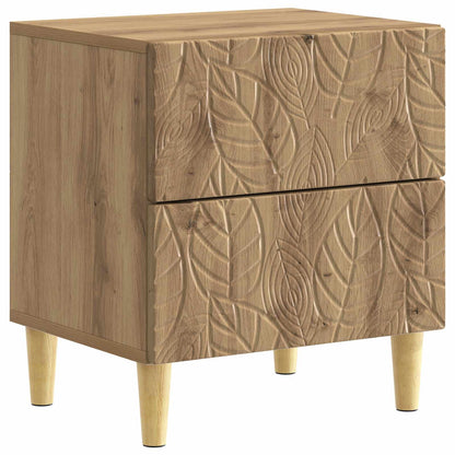Sängbord 2 pcs Artisan-ek 43 x 34,5 x 48 cm Konstruerat trä