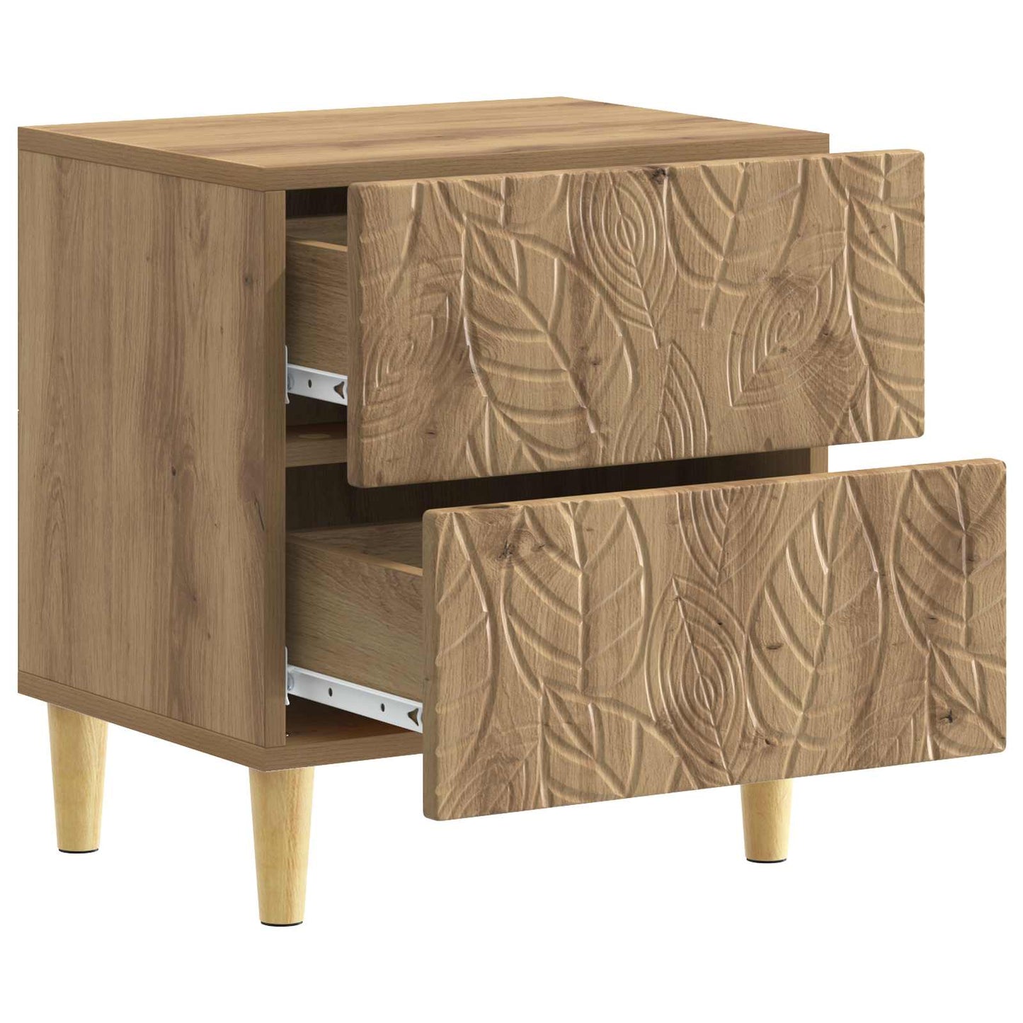 Sängbord 2 pcs Artisan-ek 43 x 34,5 x 48 cm Konstruerat trä
