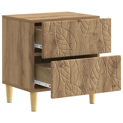 Sängbord 2 pcs Artisan-ek 43 x 34,5 x 48 cm Konstruerat trä