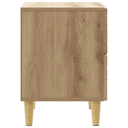 Sängbord 2 pcs Artisan-ek 43 x 34,5 x 48 cm Konstruerat trä