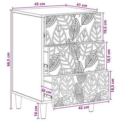 Sängbord Sonoma-ek 43 x 39,5 x 66,5 cm Konstruerat trä