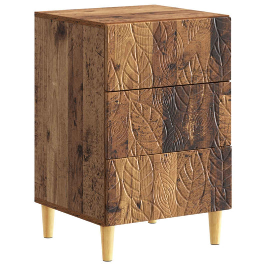 Sängbord Gammalt trä 43 x 39,5 x 66,5 cm Konstruerat trä
