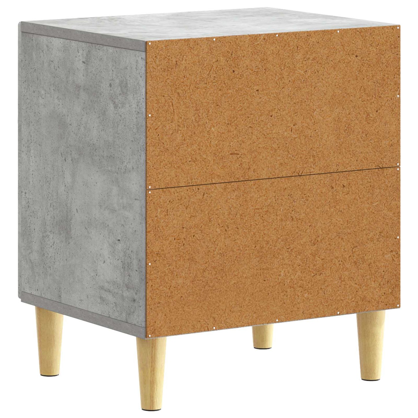 Sängbord 2 pcs Betonggrå 43 x 34,5 x 50 cm Konstruerat trä