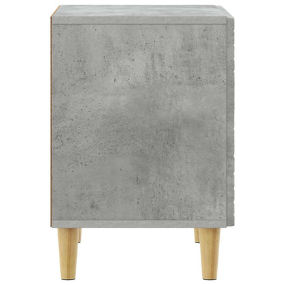 Sängbord 2 pcs Betonggrå 43 x 34,5 x 50 cm Konstruerat trä