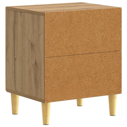 Sängbord 2 pcs Artisan-ek 43 x 34,5 x 50 cm Konstruerat trä