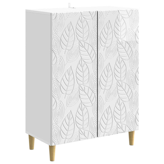 Sideboard Vit högglans 66 x 34,5 x 90 cm Konstruerat trä