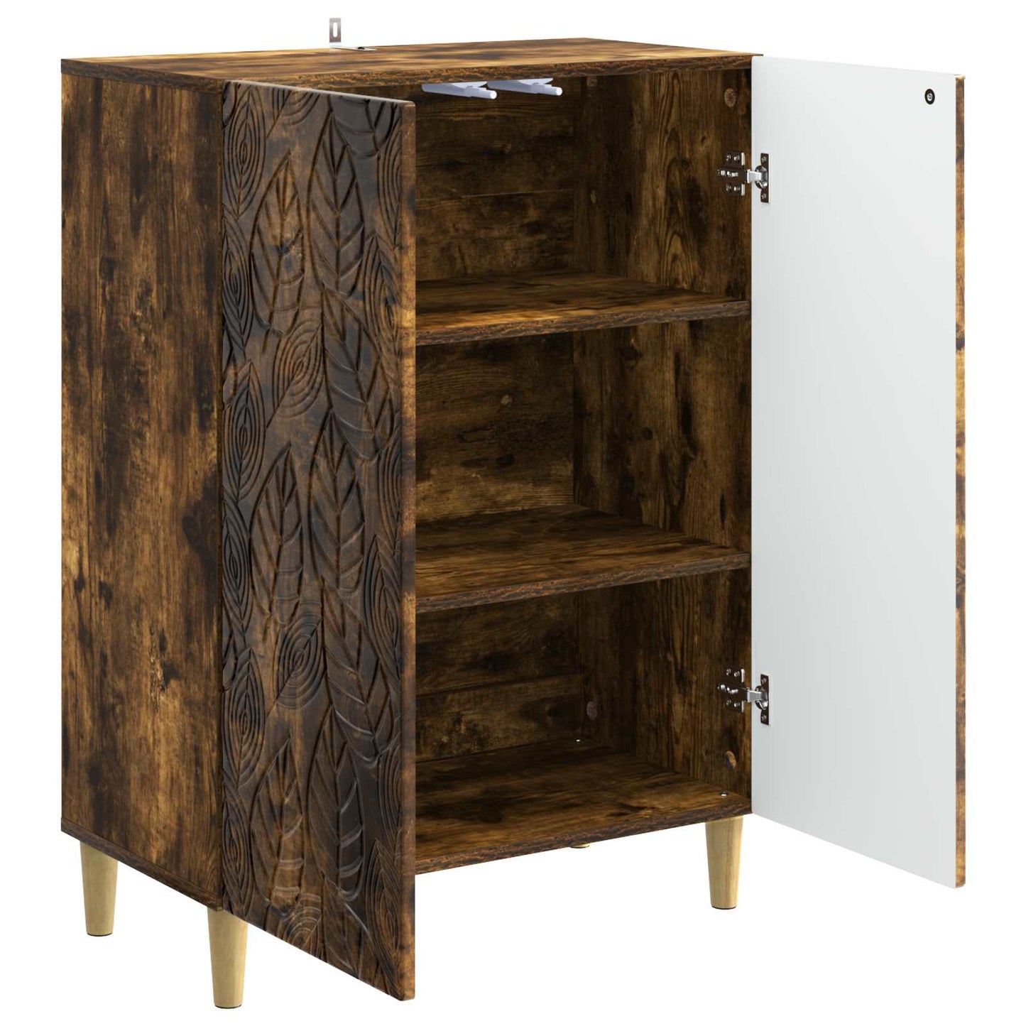 Sideboard Rökt ek 66 x 34,5 x 90 cm Konstruerat trä