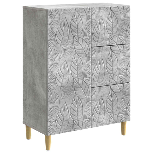 Sideboard Betonggrå 66 x 34,5 x 90 cm Konstruerat trä