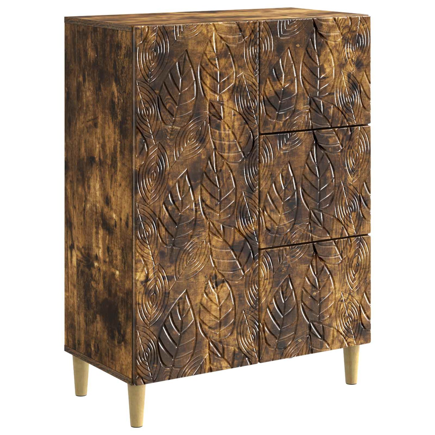 Sideboard Rökt ek 66 x 34,5 x 90 cm Konstruerat trä