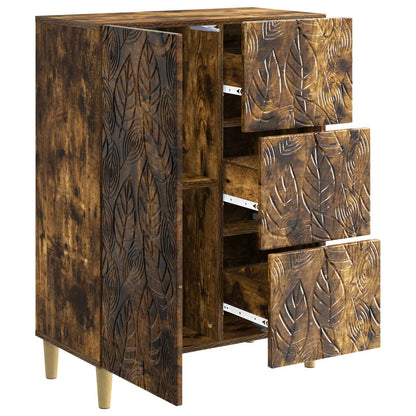 Sideboard Rökt ek 66 x 34,5 x 90 cm Konstruerat trä