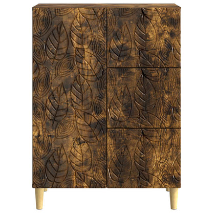 Sideboard Rökt ek 66 x 34,5 x 90 cm Konstruerat trä