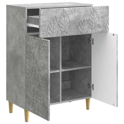 Sideboard Betonggrå 66 x 34,5 x 90 cm Konstruerat trä