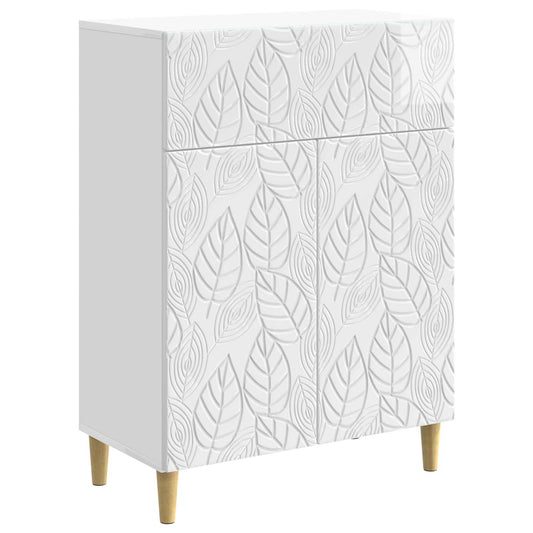 Sideboard Vit högglans 66 x 34,5 x 90 cm Konstruerat trä