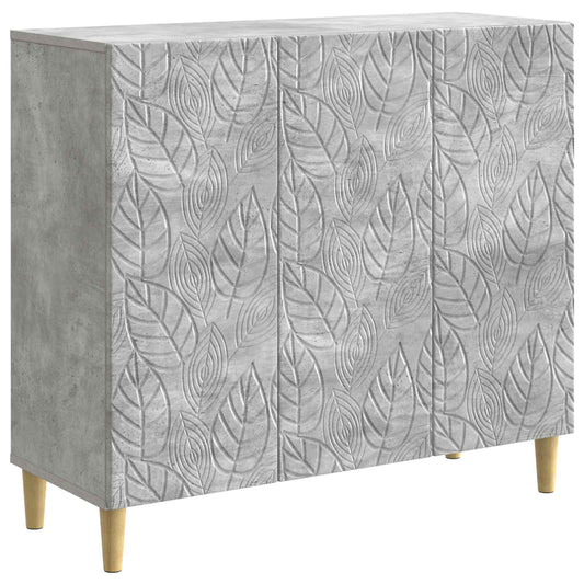 Sideboard Betonggrå 89 x 34,5 x 80 cm Konstruerat trä
