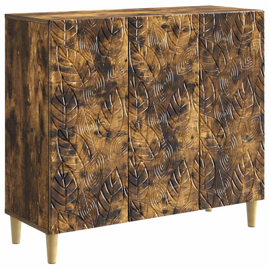 Sideboard Rökt ek 89 x 34,5 x 80 cm Konstruerat trä