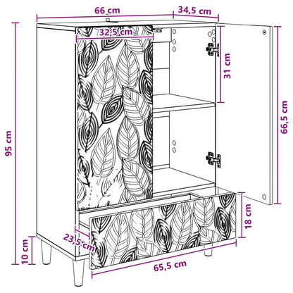 Sideboard Sonoma-ek 66 x 34,5 x 95 cm Konstruerat trä
