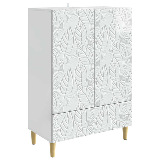 Sideboard Vit högglans 66 x 34,5 x 95 cm Konstruerat trä