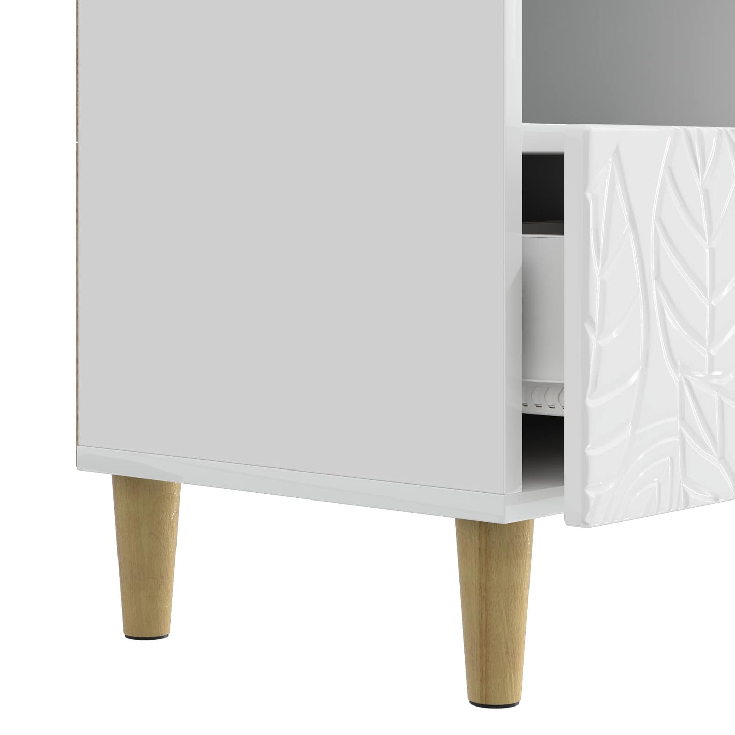 TV-skåp 102 x 34,5 x 50 cm Vit högglans Konstruerat trä