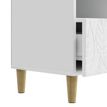 TV-skåp 102 x 34,5 x 50 cm Vit högglans Konstruerat trä