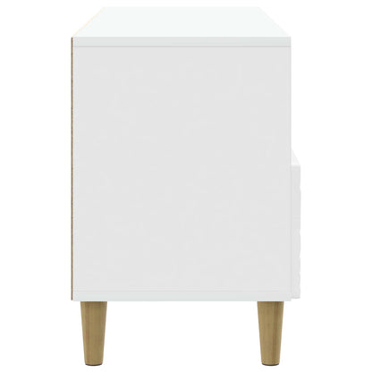 TV-skåp 102 x 34,5 x 50 cm Vit högglans Konstruerat trä