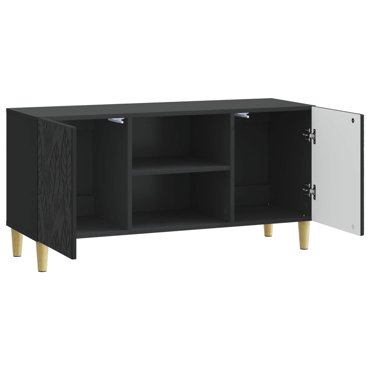 TV-skåp 102 x 34,5 x 50 cm Svart Konstruerat trä