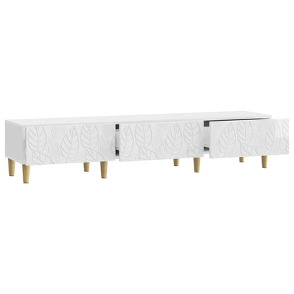 TV-skåp 147 x 34,5 x 30 cm Vit högglans Konstruerat trä