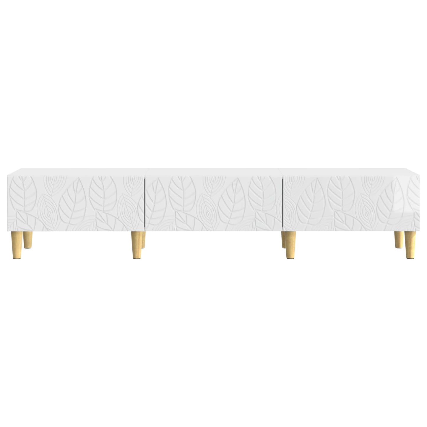 TV-skåp 147 x 34,5 x 30 cm Vit högglans Konstruerat trä