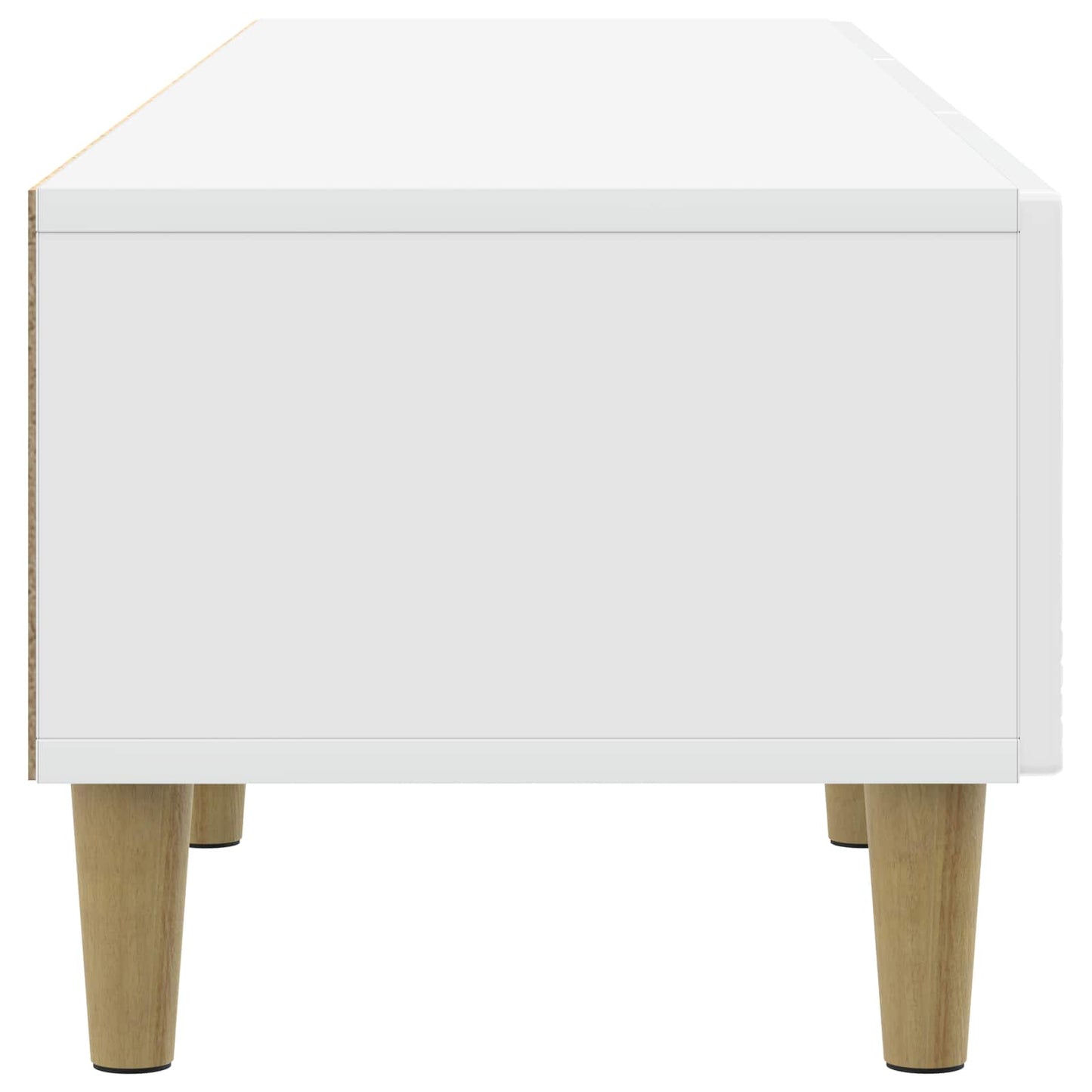 TV-skåp 147 x 34,5 x 30 cm Vit högglans Konstruerat trä