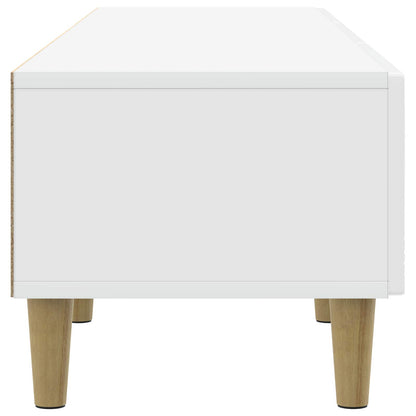 TV-skåp 147 x 34,5 x 30 cm Vit högglans Konstruerat trä