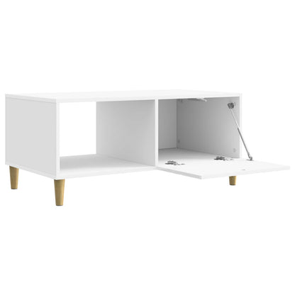 Kaffeebord Vit högglans 90 x 50 x 40 cm Konstruerat trä
