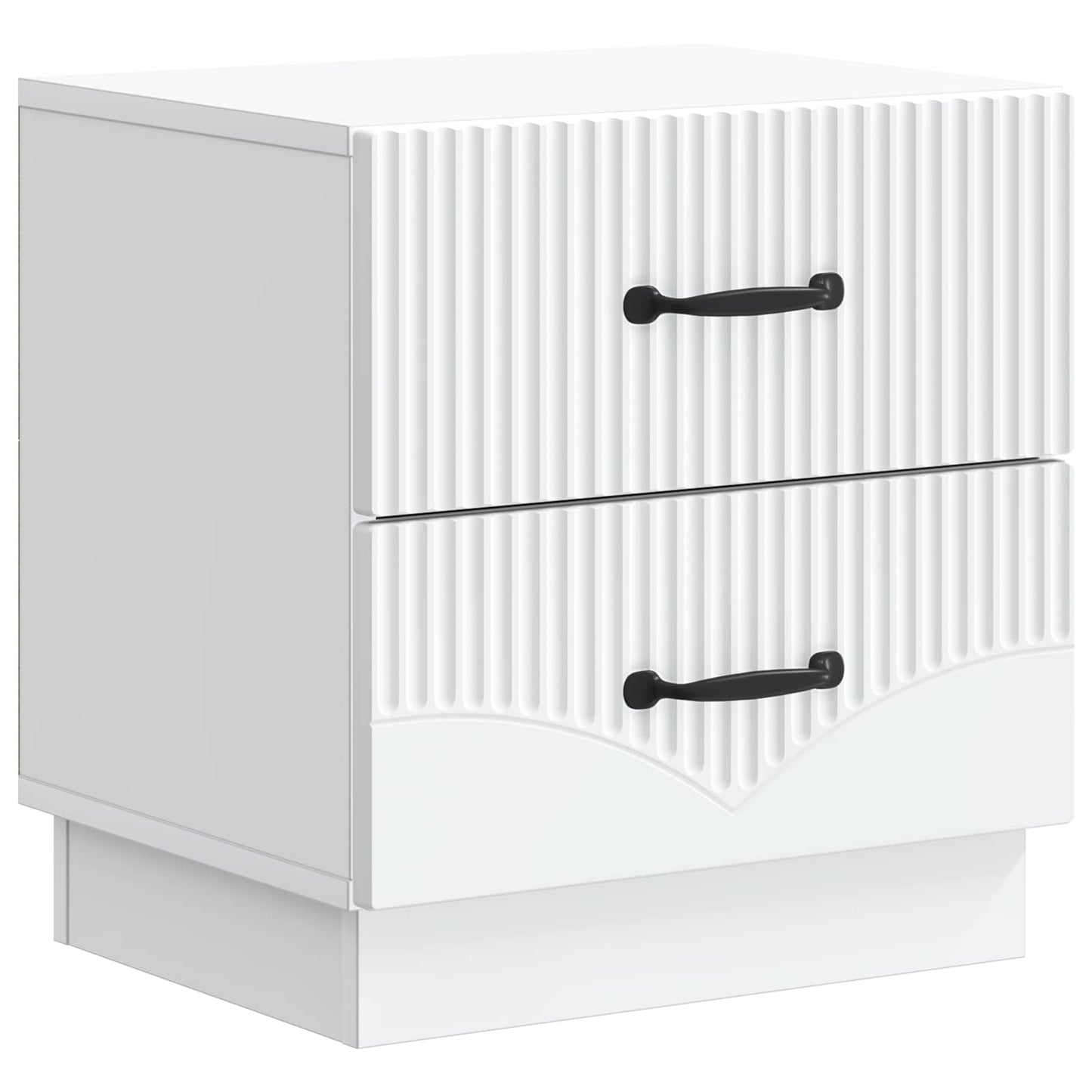 Nattduksbord 2 pcs Vit 43 x 34,5 x 44,5 cm Konstruerat trä