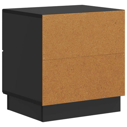 Nattduksbord 2 pcs Svart 43 x 34,5 x 44,5 cm Konstruerat trä