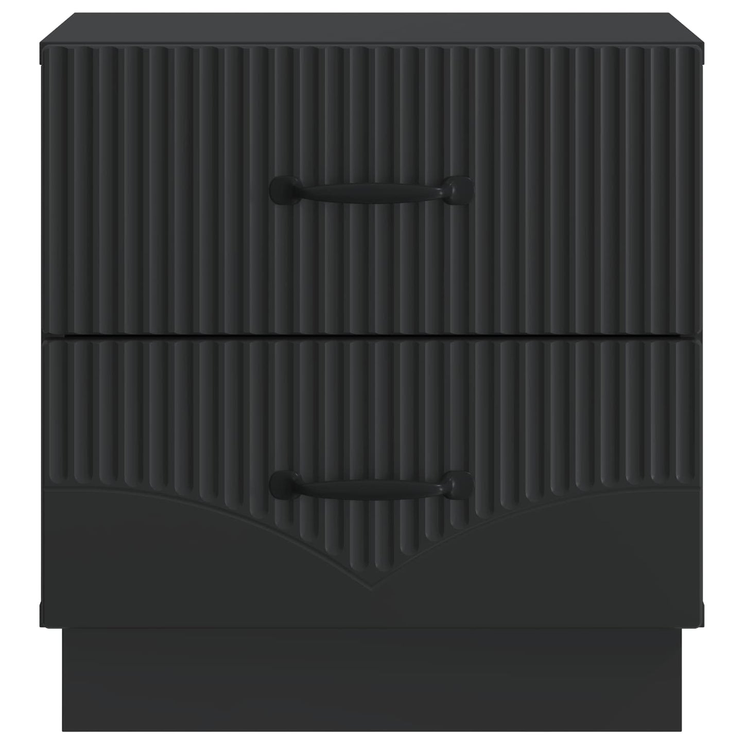 Nattduksbord 2 pcs Svart 43 x 34,5 x 44,5 cm Konstruerat trä