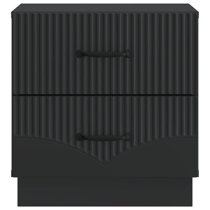 Nattduksbord 2 pcs Svart 43 x 34,5 x 44,5 cm Konstruerat trä