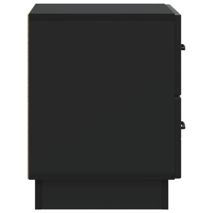 Nattduksbord 2 pcs Svart 43 x 34,5 x 44,5 cm Konstruerat trä