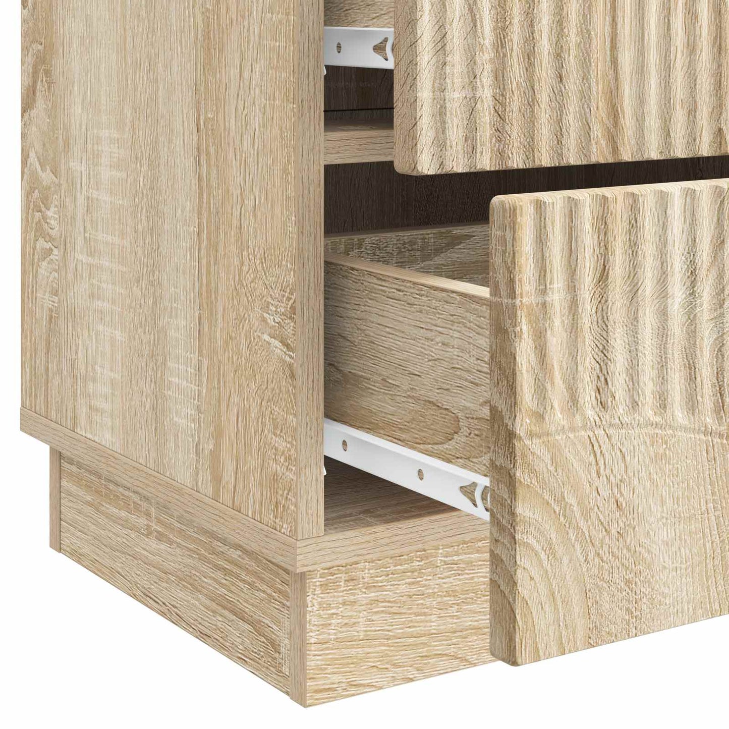 Nattduksbord med låda 2 pcs Sonoma-ek 43 x 34,5 x 44,5 cm