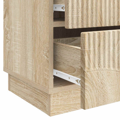 Nattduksbord med låda 2 pcs Sonoma-ek 43 x 34,5 x 44,5 cm