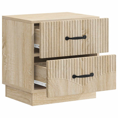 Nattduksbord med låda 2 pcs Sonoma-ek 43 x 34,5 x 44,5 cm