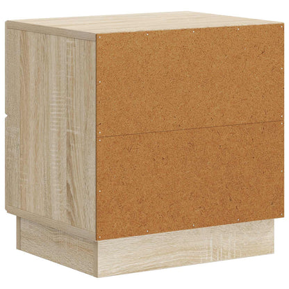 Nattduksbord med låda 2 pcs Sonoma-ek 43 x 34,5 x 44,5 cm