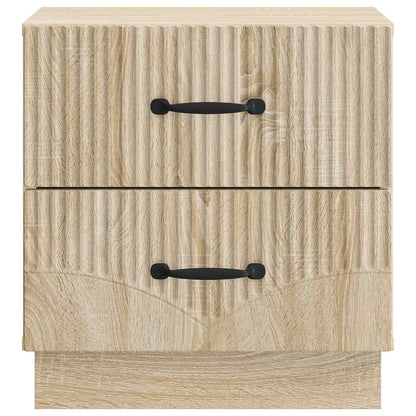 Nattduksbord med låda 2 pcs Sonoma-ek 43 x 34,5 x 44,5 cm