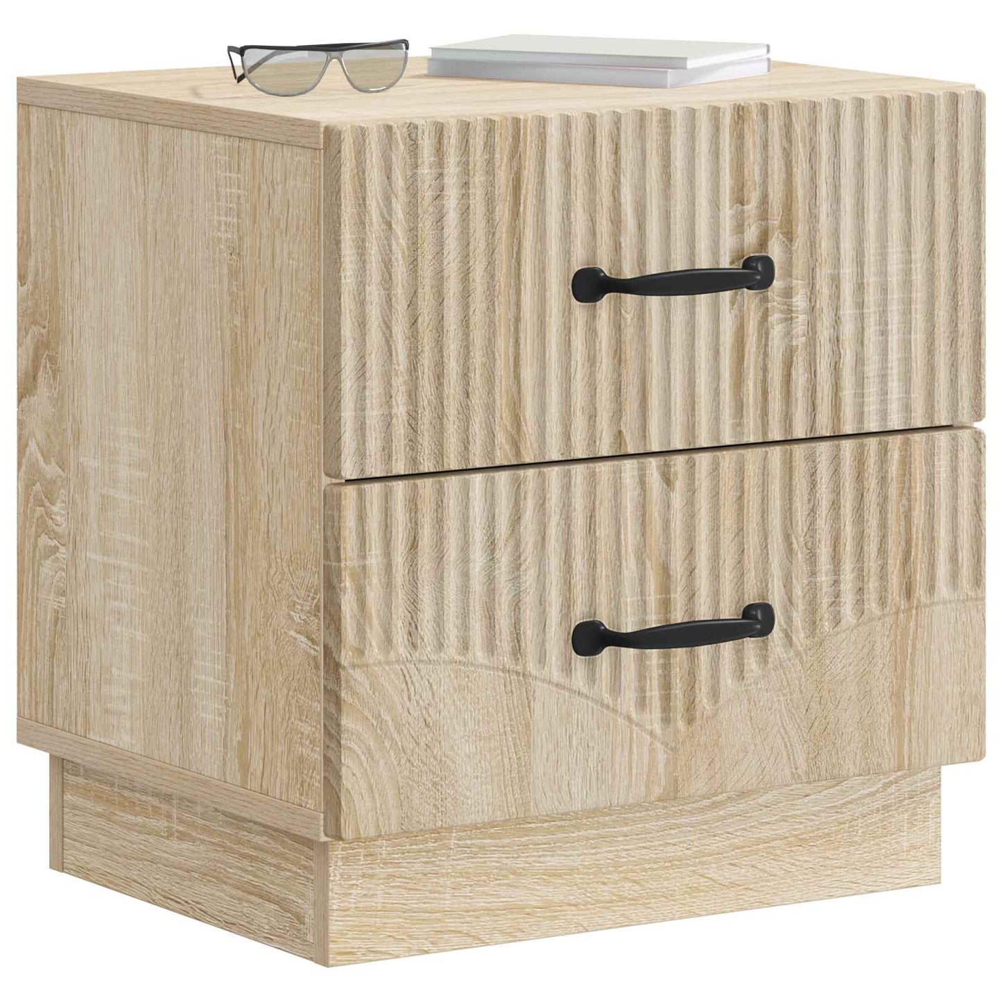 Nattduksbord med låda 2 pcs Sonoma-ek 43 x 34,5 x 44,5 cm