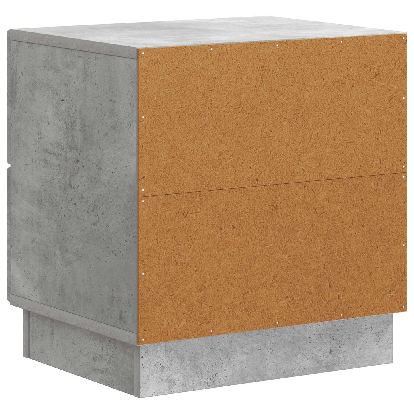 Nattduksbord med låda 2 pcs Betonggrå 43 x 34,5 x 44,5 cm