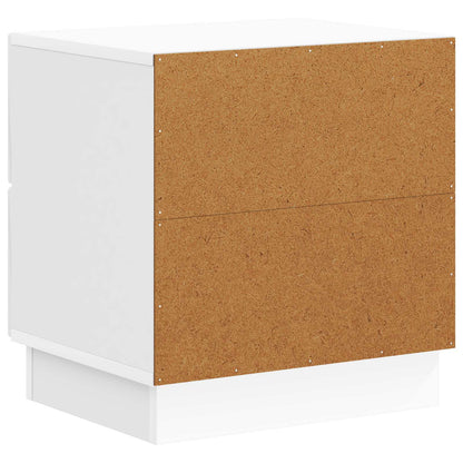 Nattduksbord med låda 2 pcs Vit högglans 43 x 34,5 x 44,5 cm