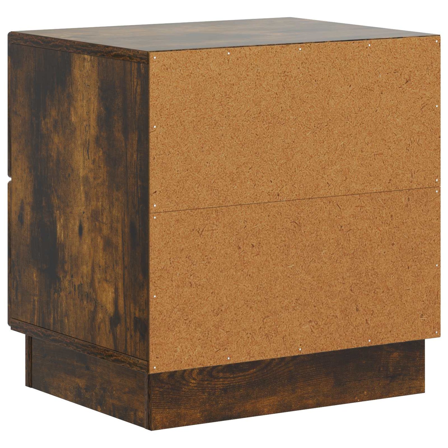 Nattduksbord 2 pcs Rökt ek 43 x 34,5 x 44,5 cm Konstruerat trä