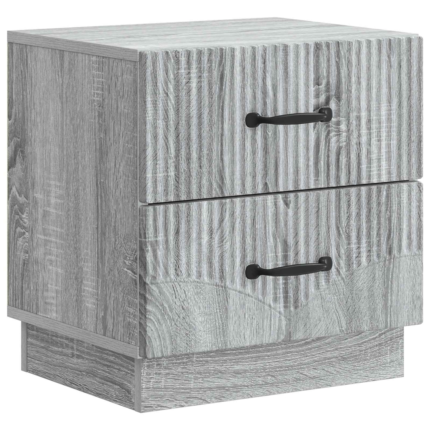 Nattduksbord med låda 2 pcs Grå sonoma-ek 43 x 34,5 x 44,5 cm